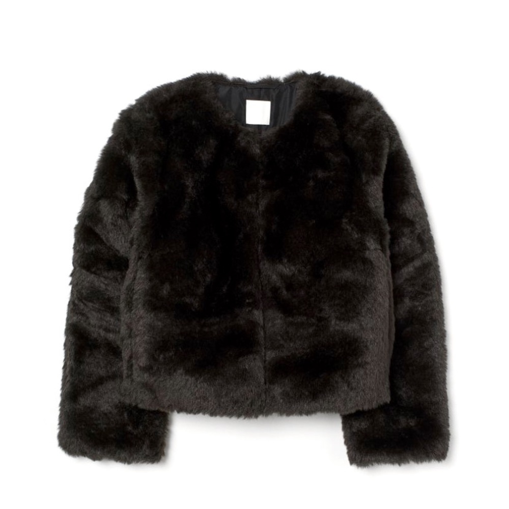 Faux Fur Cropped Jacket 🖤
